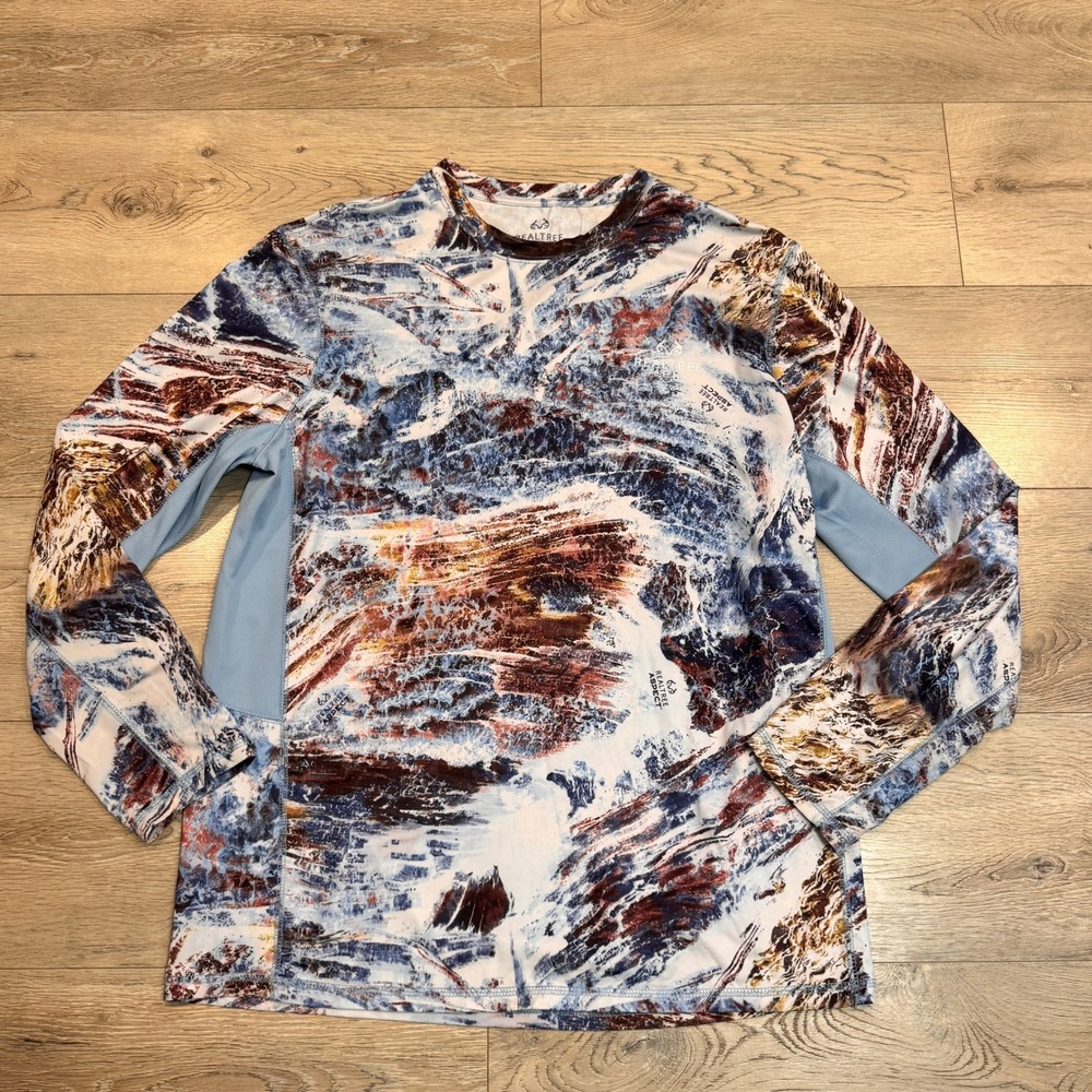Realtree Fishing Aspect Long Sleeve Shirt Mens‎ XLarge XL Camo Sun Protection